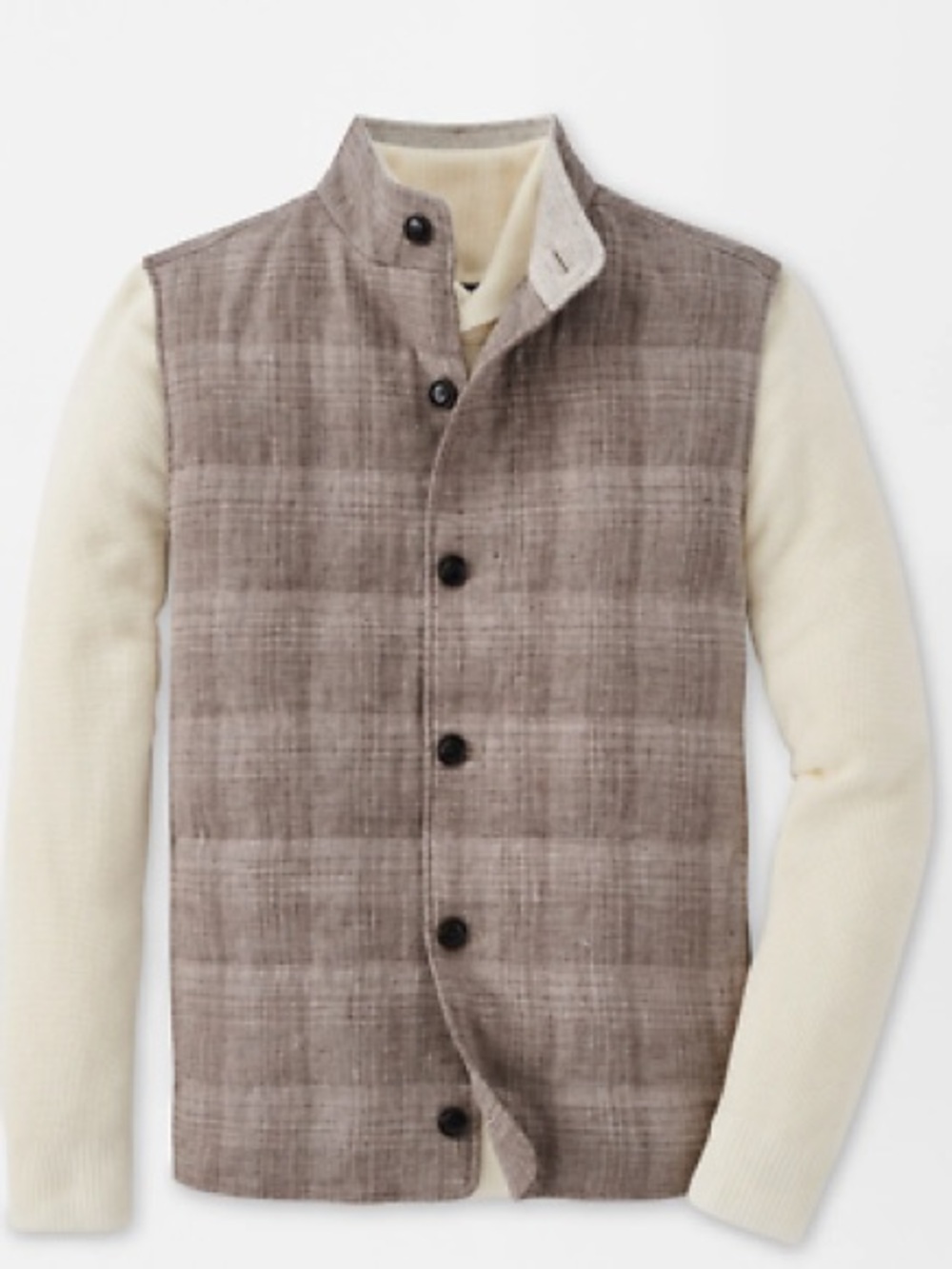 Peter Millar Crow Crafted Summer Journeyman Quilted Linen Vest Argil $600 Retail